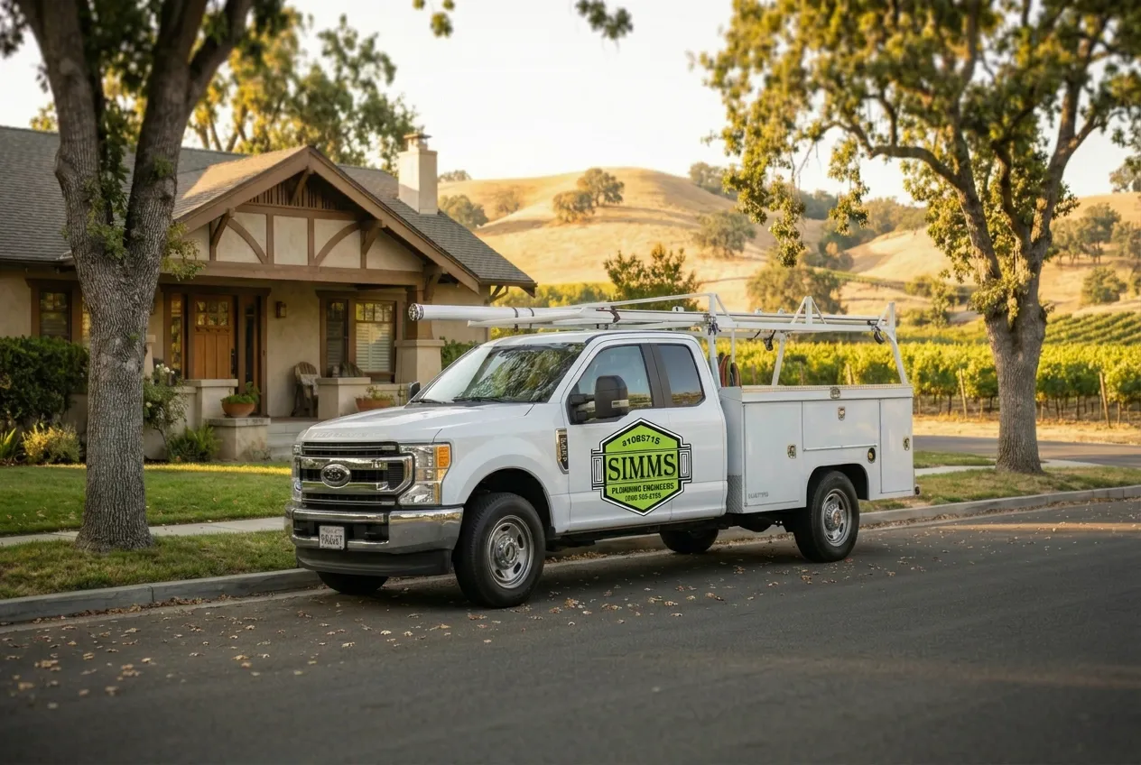 Professional plumber at work